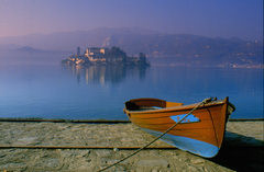 Isola San Giulio from Orta San Giulio - hire a rowing boat and row there yourself!